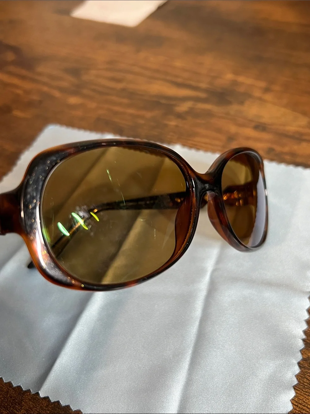 Dior Tortoiseshell and Black Sunglasses with Gold Accent